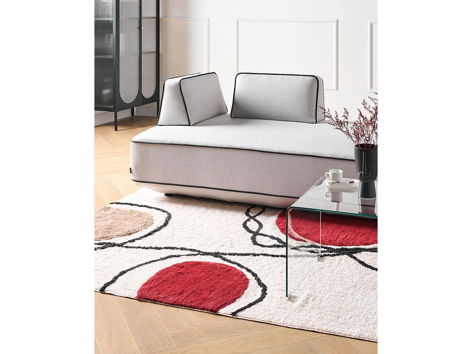 Tapis BOLAT Beige 140 x 200 cm Coton