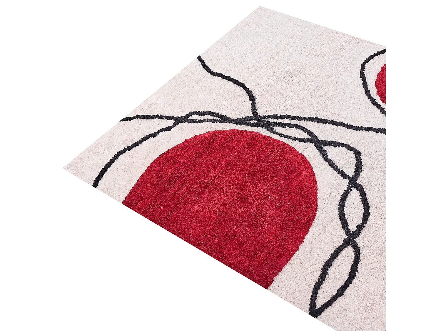 Tapis BOLAT Beige 140 x 200 cm Coton