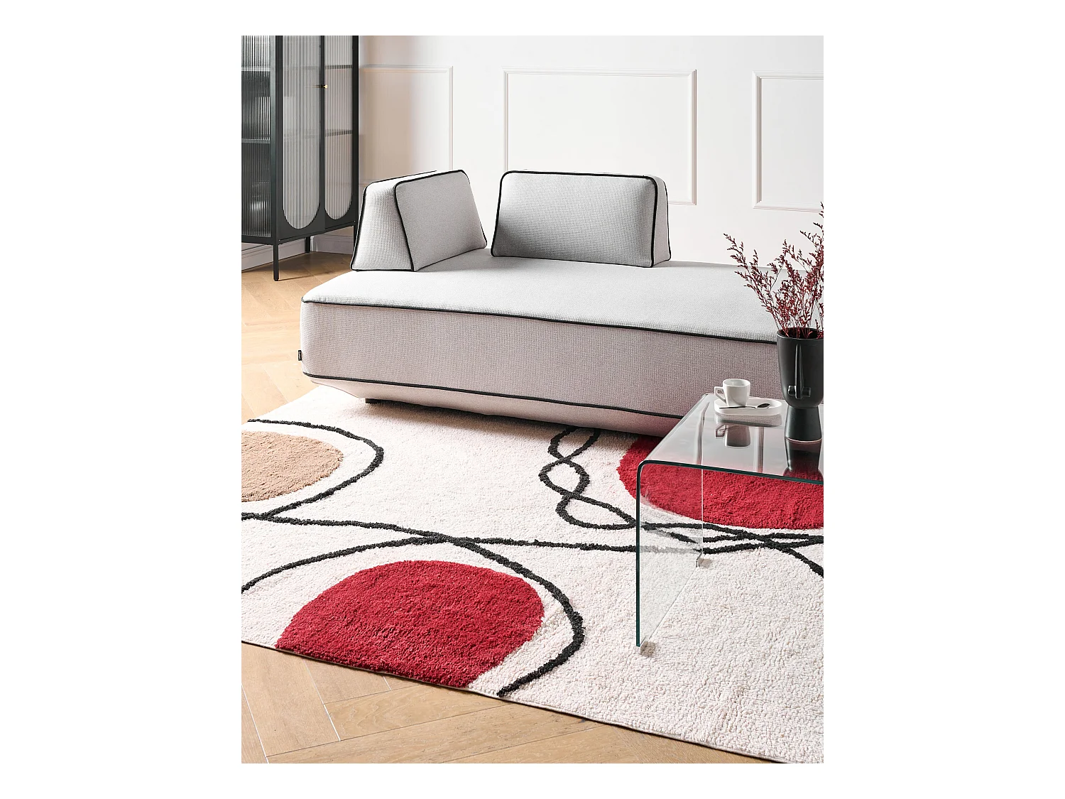 Tapis BOLAT Beige 160 x 230 cm Coton