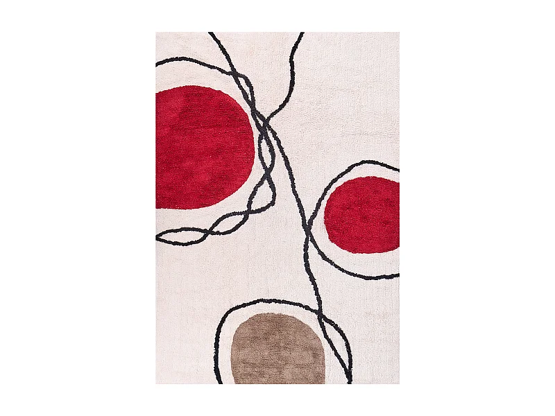 Tapis BOLAT Beige 160 x 230 cm Coton