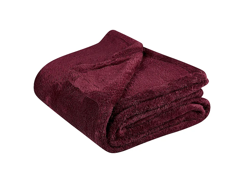 Koc NAMDU 125 x 150 cm Burgundowy