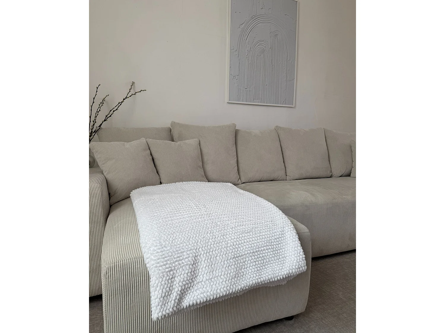 Manta BJAS 150 x 200 cm Branco