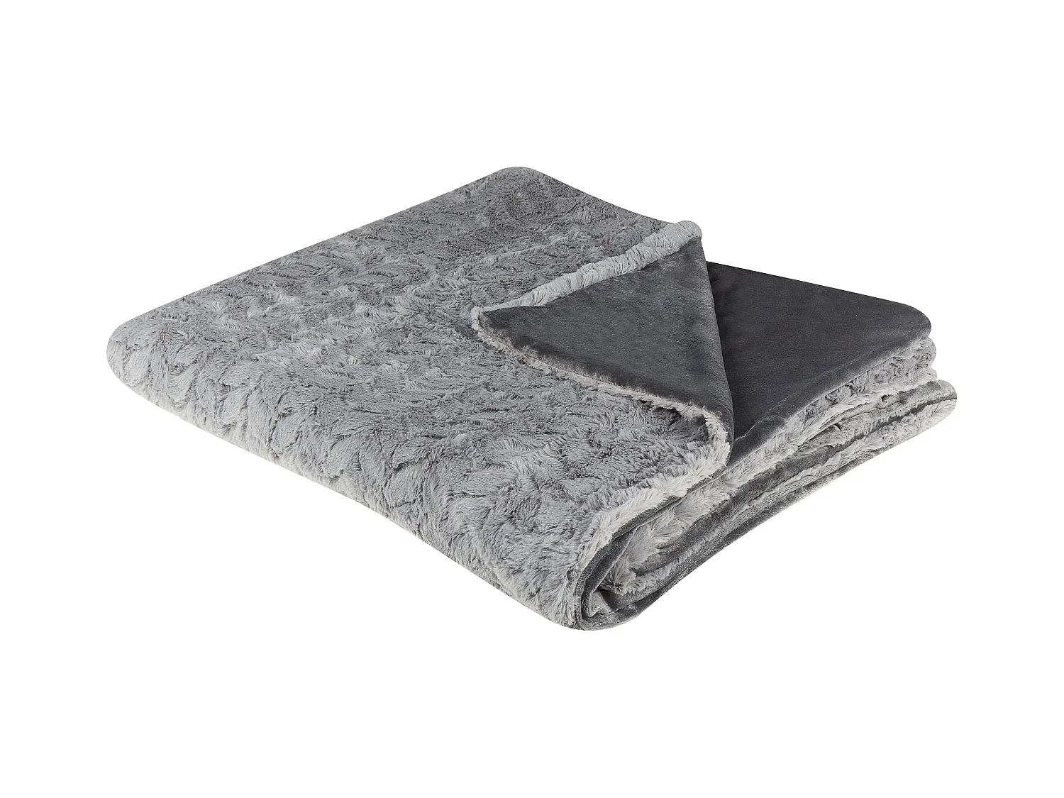 Kuscheldecke SARASWATI 200 x 220 cm Hellgrau