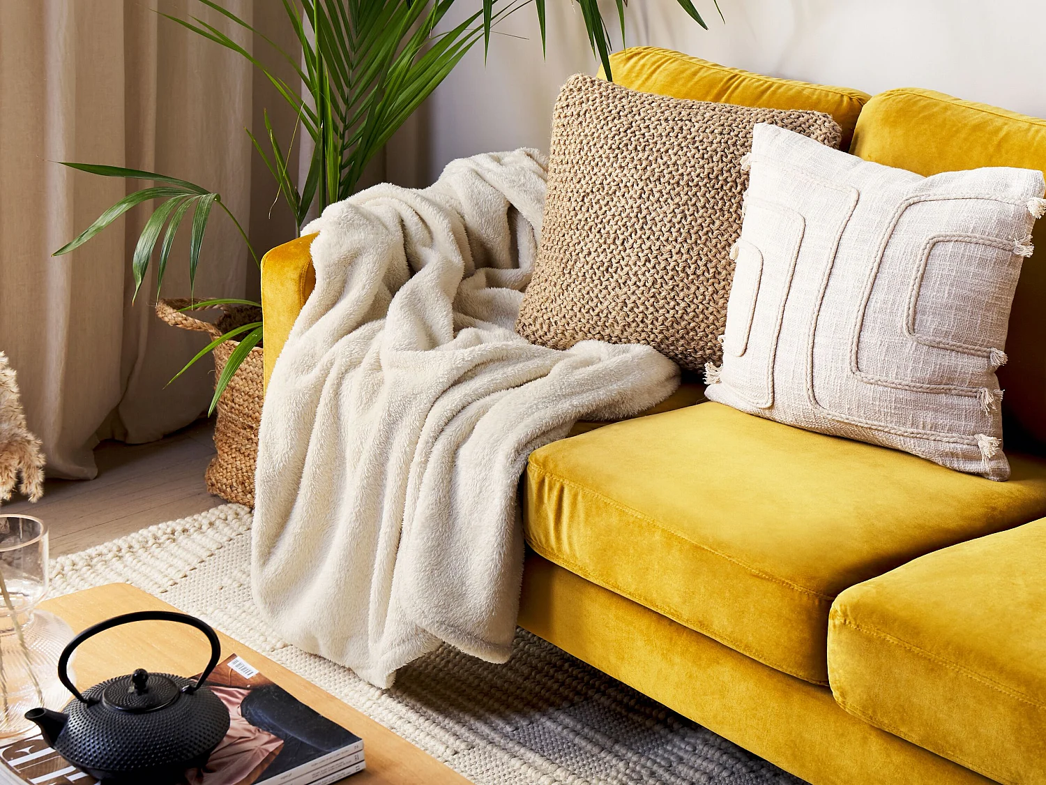 Couverture NAMDU 125 x 150 cm Beige clair