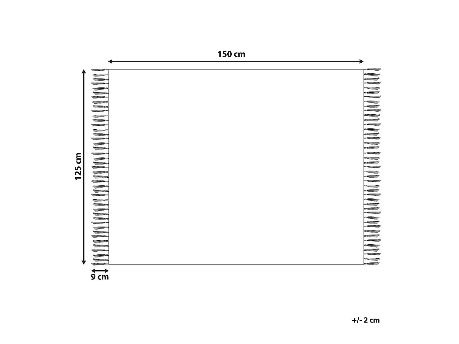 Manta DEURALI Tela 125 x 150 cm Marrón
