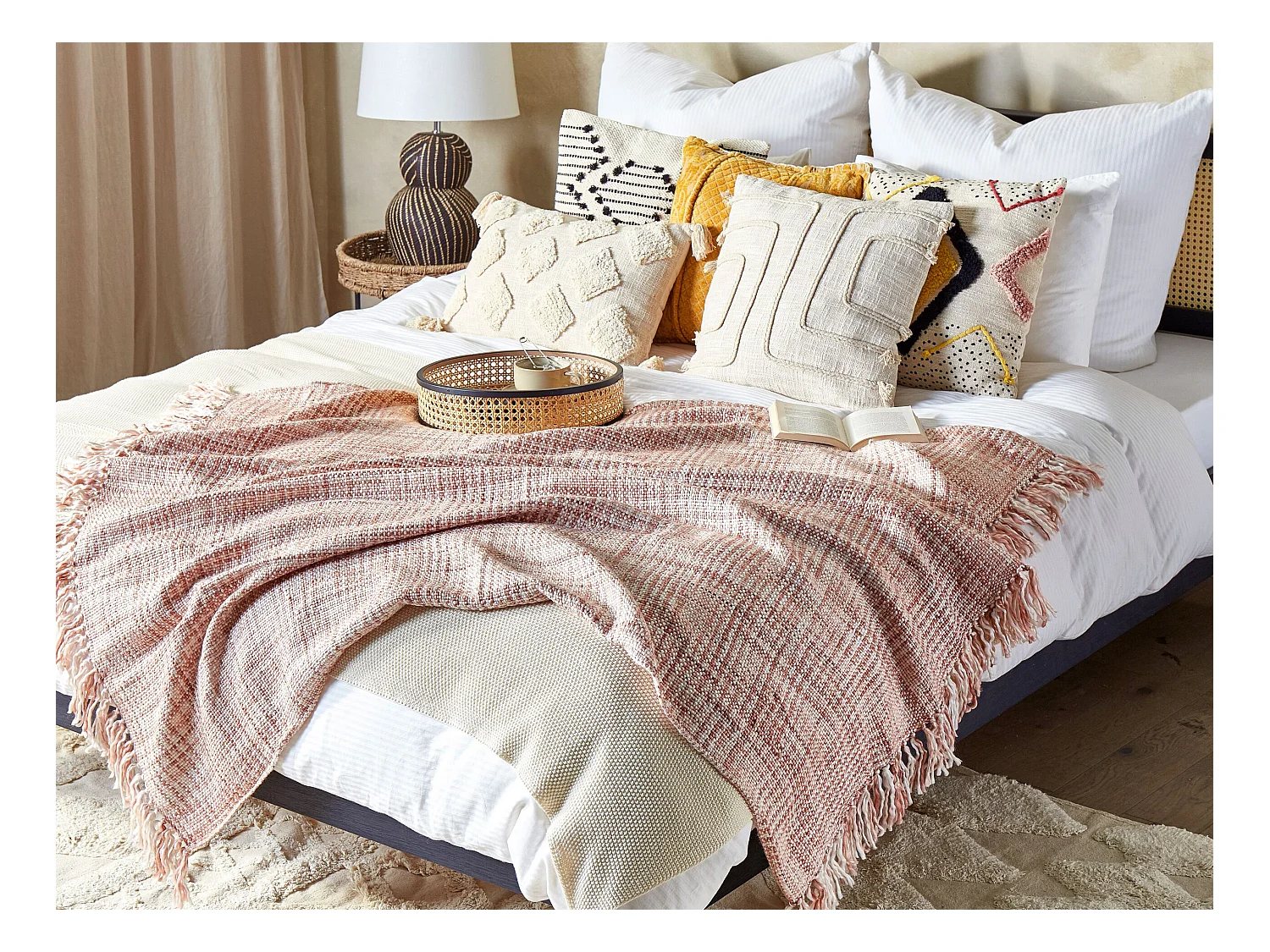 Couverture DEURALI Tissu 125 x 150 cm Marron