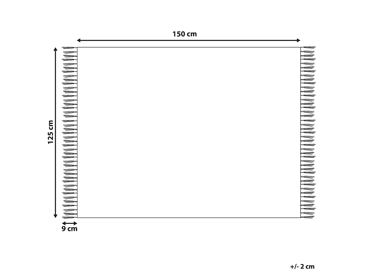 Plaid DEURALI Stof 125 x 150 cm Bruin