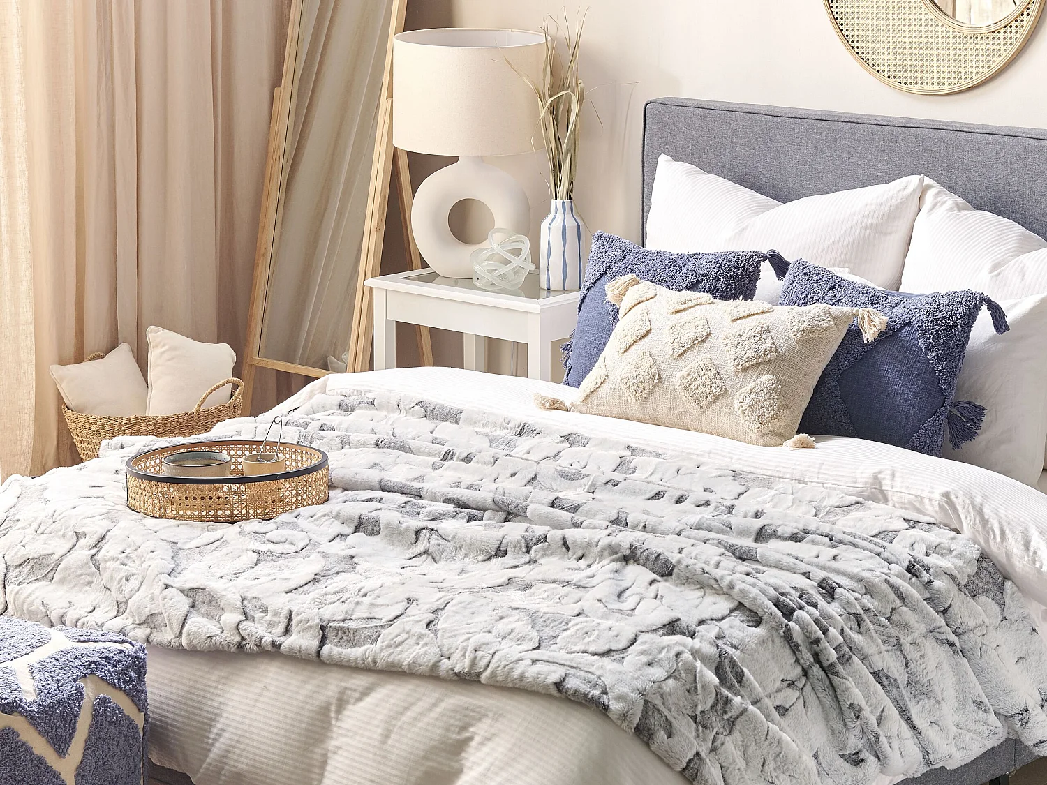 Coperta KOSI 150 x 200 cm Grigio chiaro