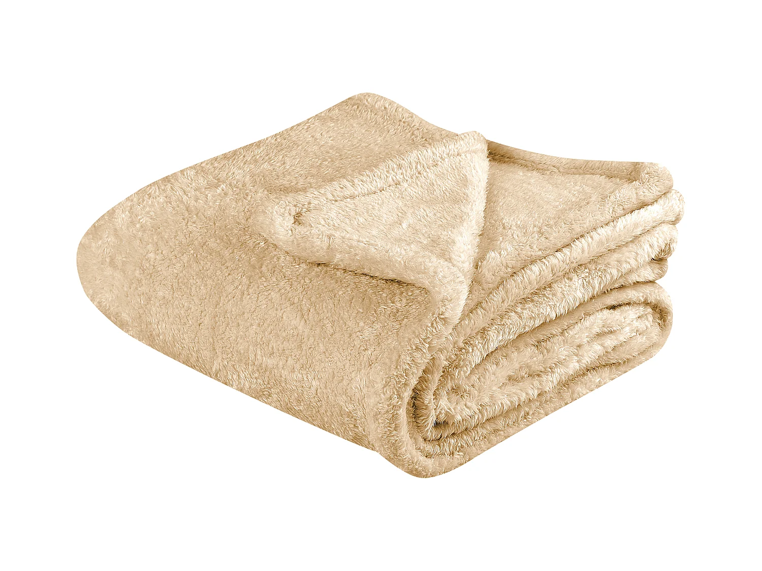 Decke Polyester beige 125 x 150 cm Wohndecke Überwurf Modern Namdu