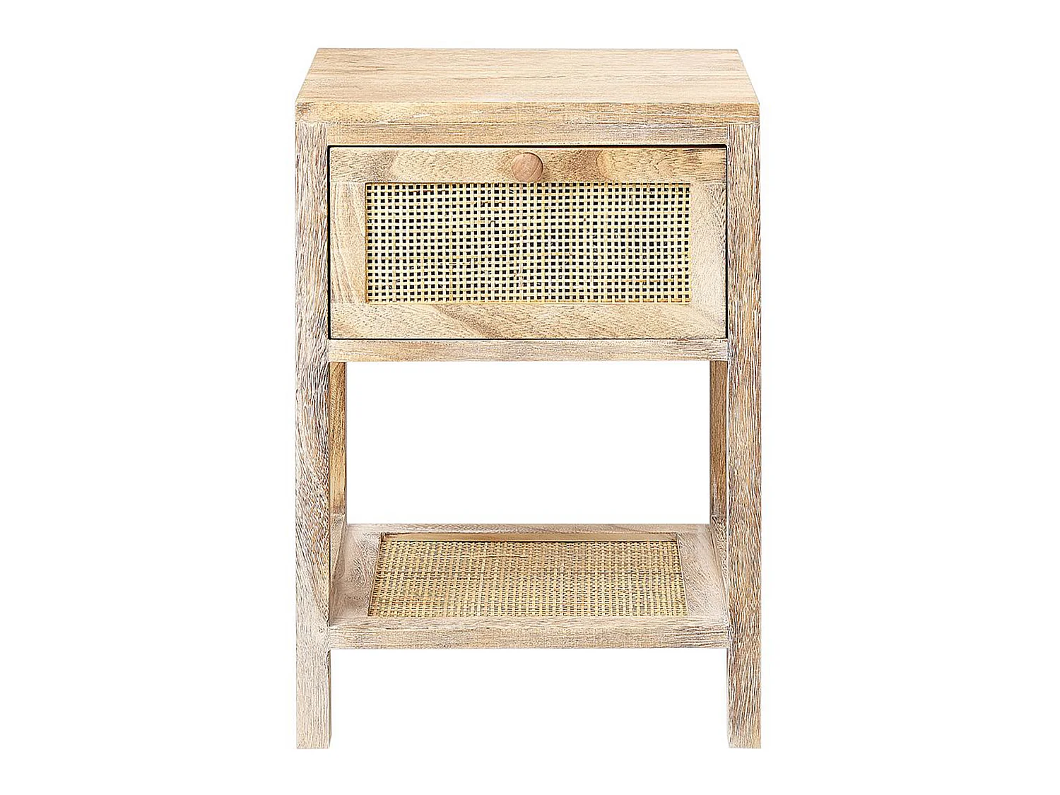 Table de nuit à 1 tiroir ESTO Bois de paulownia Marron clair