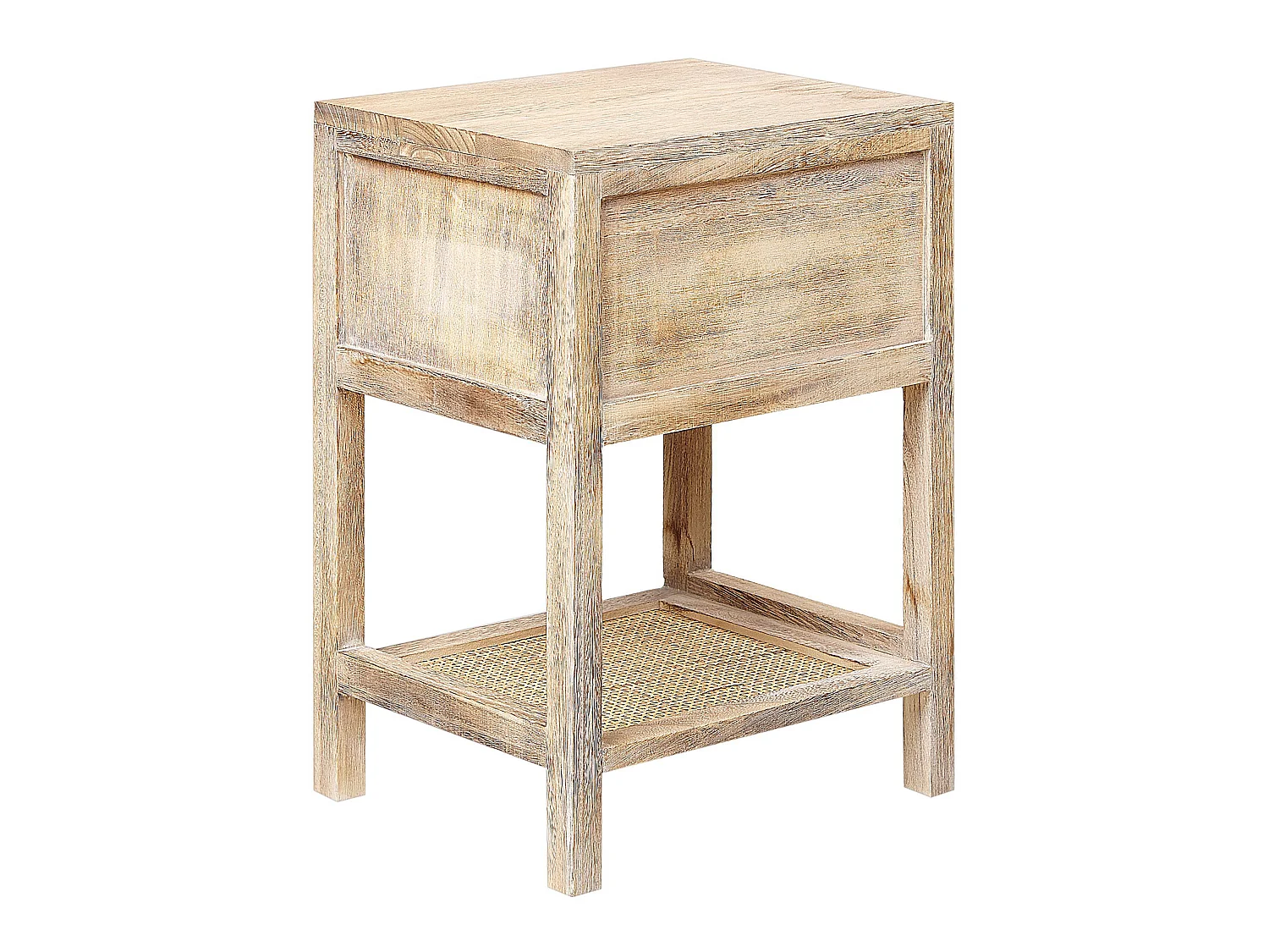 Table de nuit à 1 tiroir ESTO Bois de paulownia Marron clair