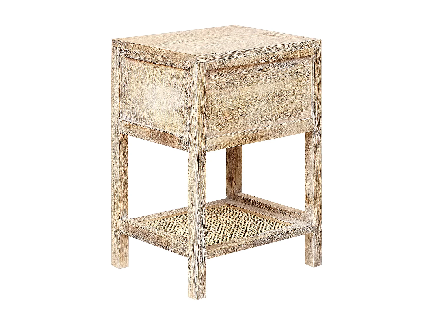 Table de nuit à 1 tiroir ESTO Bois de paulownia Marron clair