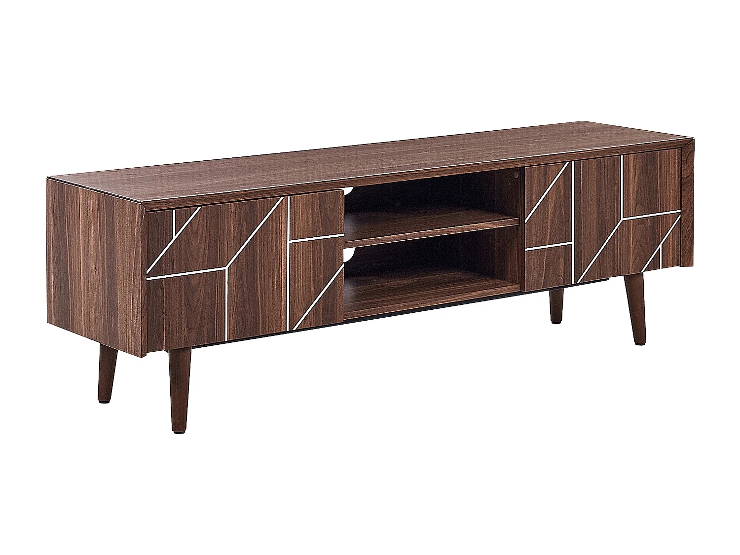 Meuble TV FRANKLIN Marron foncé