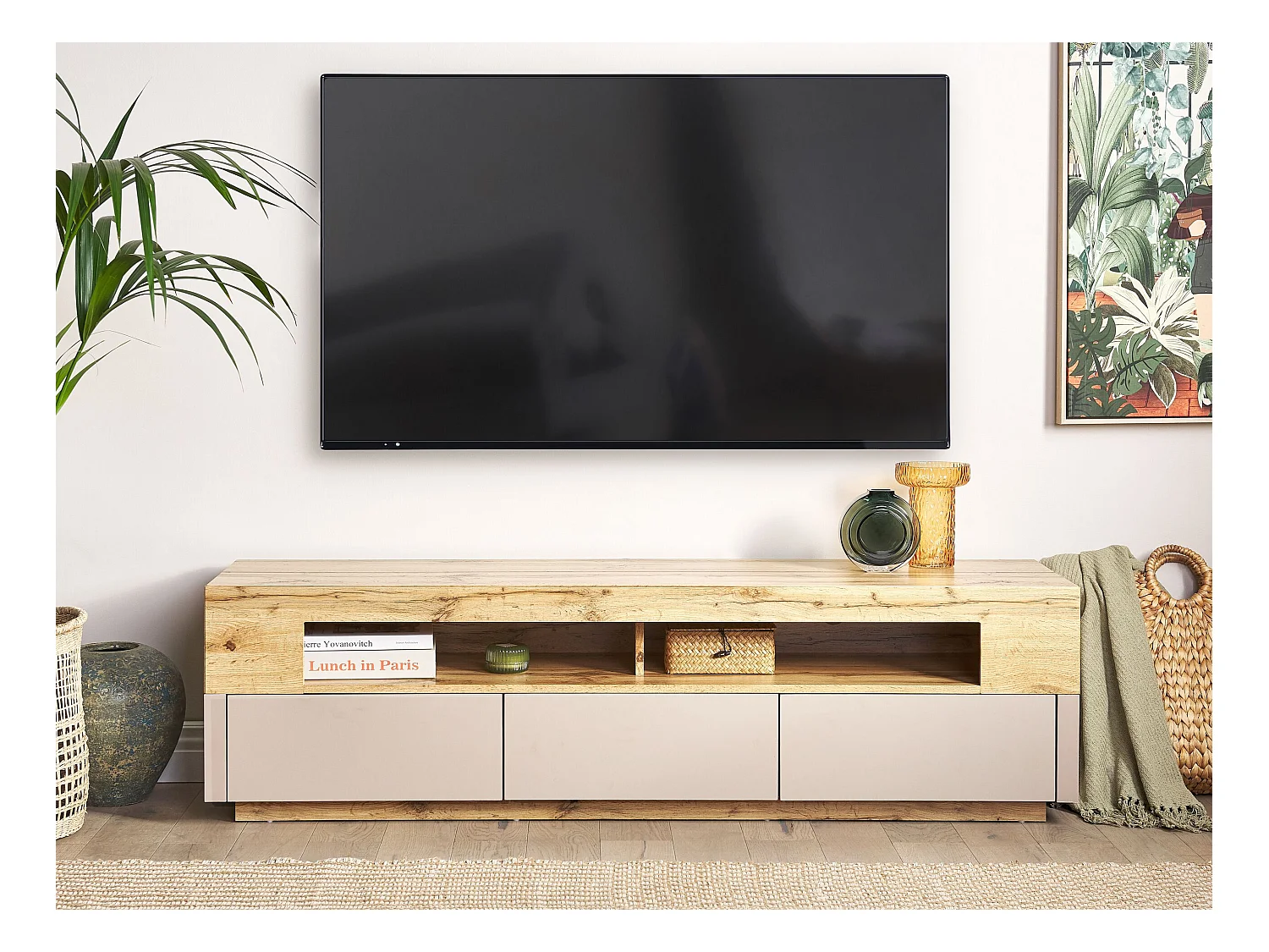 Meuble TV ANTONIO Marron clair