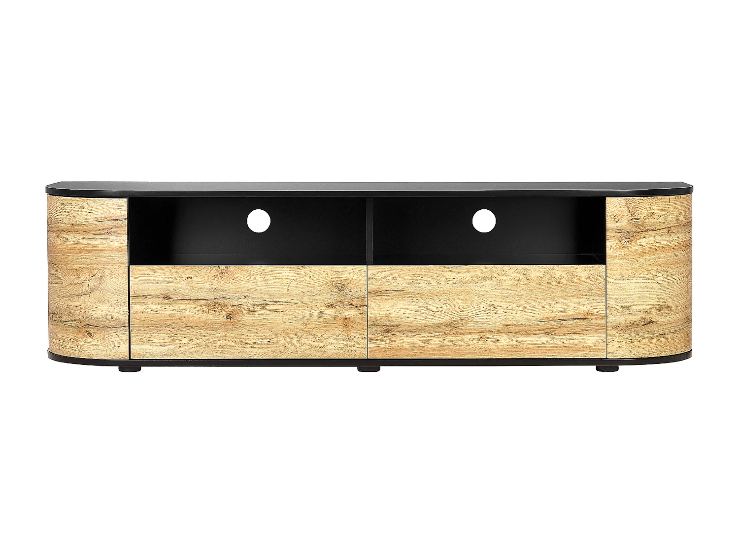 Meuble TV JEROME Marron/noir