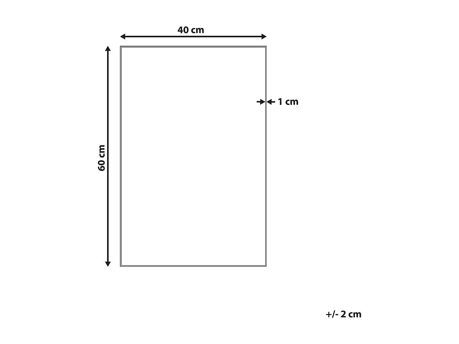 Specchio ANGERS 40 cm 60 cm Argento