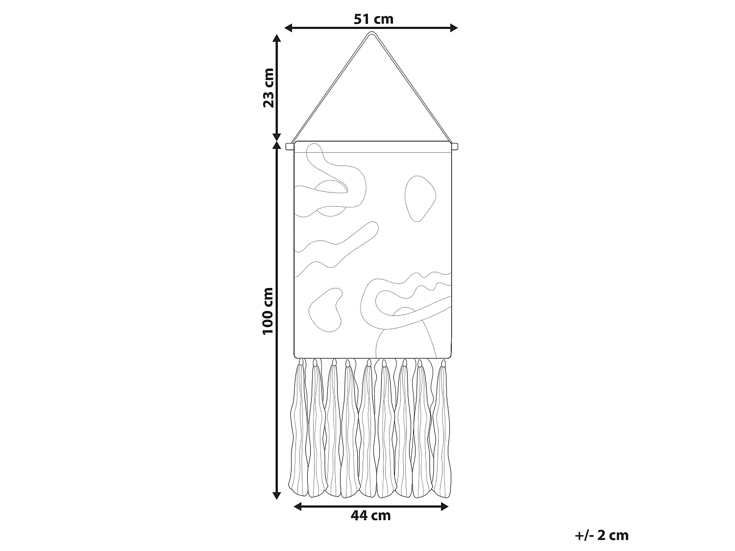 Suspension murale en tissu KALAT Coton 123 cm Multicolore