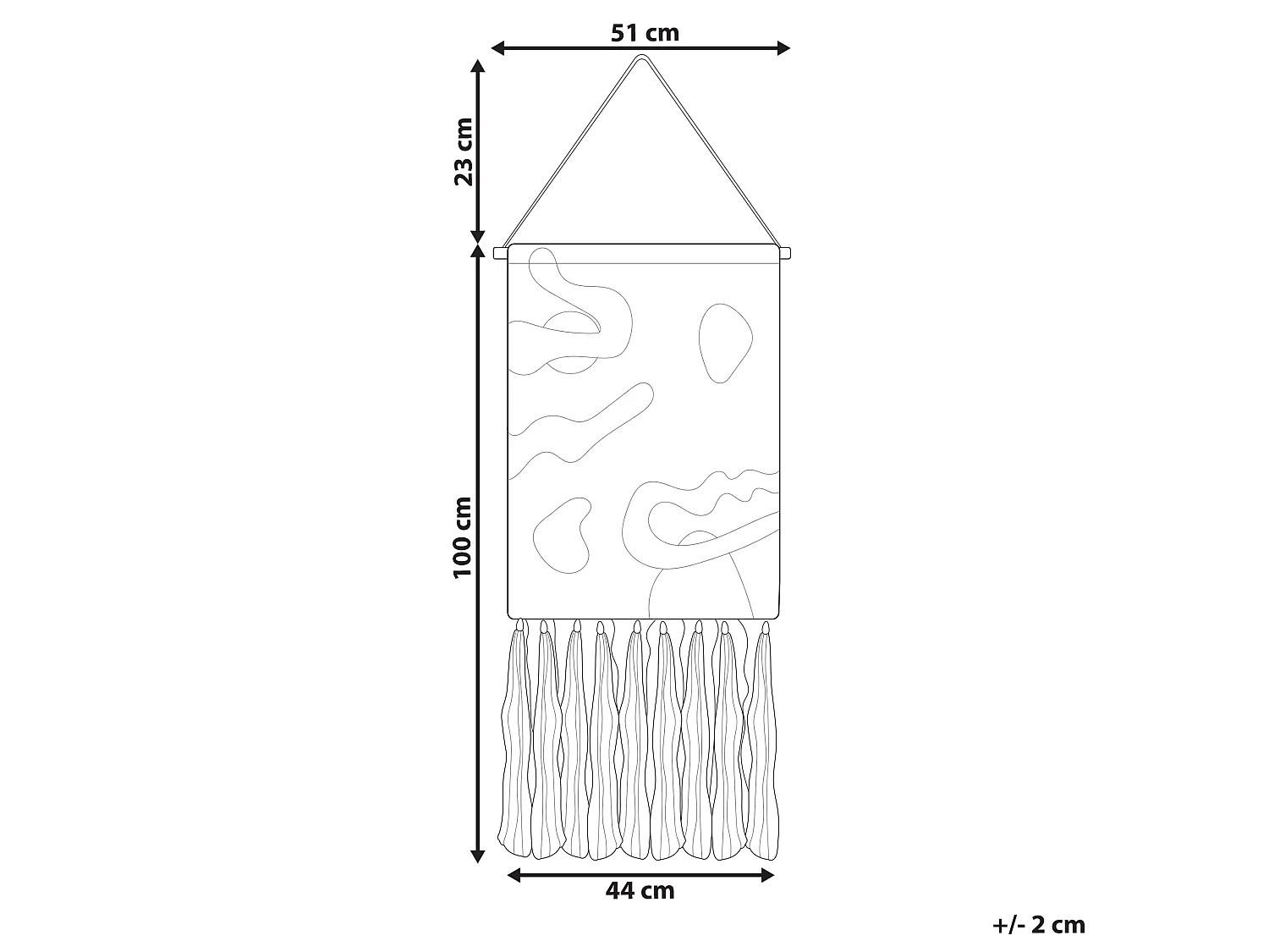 Decoração de parede em tecido KALAT Algodão 123 cm Multicolor