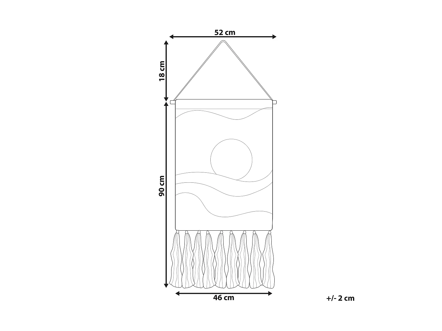 Wandbehang HASILPUR Baumwolle 108 cm Bunt