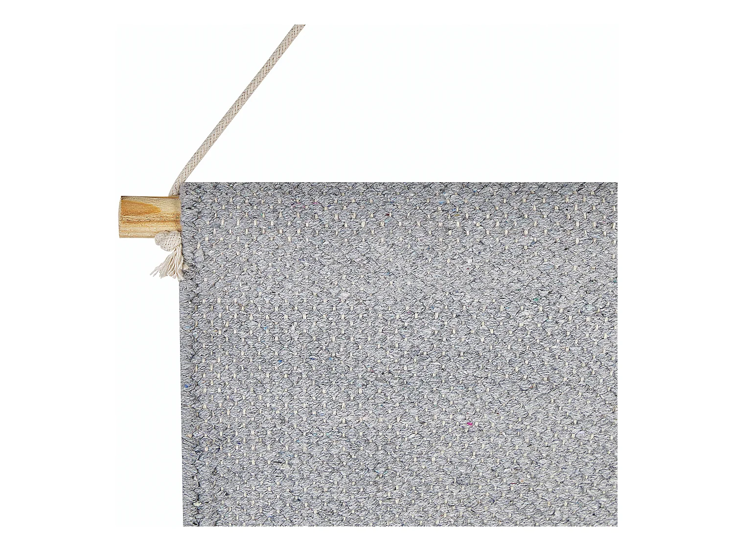 Wanddekoration Baumwolle beige handgemacht Boho Wandbehang mit Fransen Kabirwala