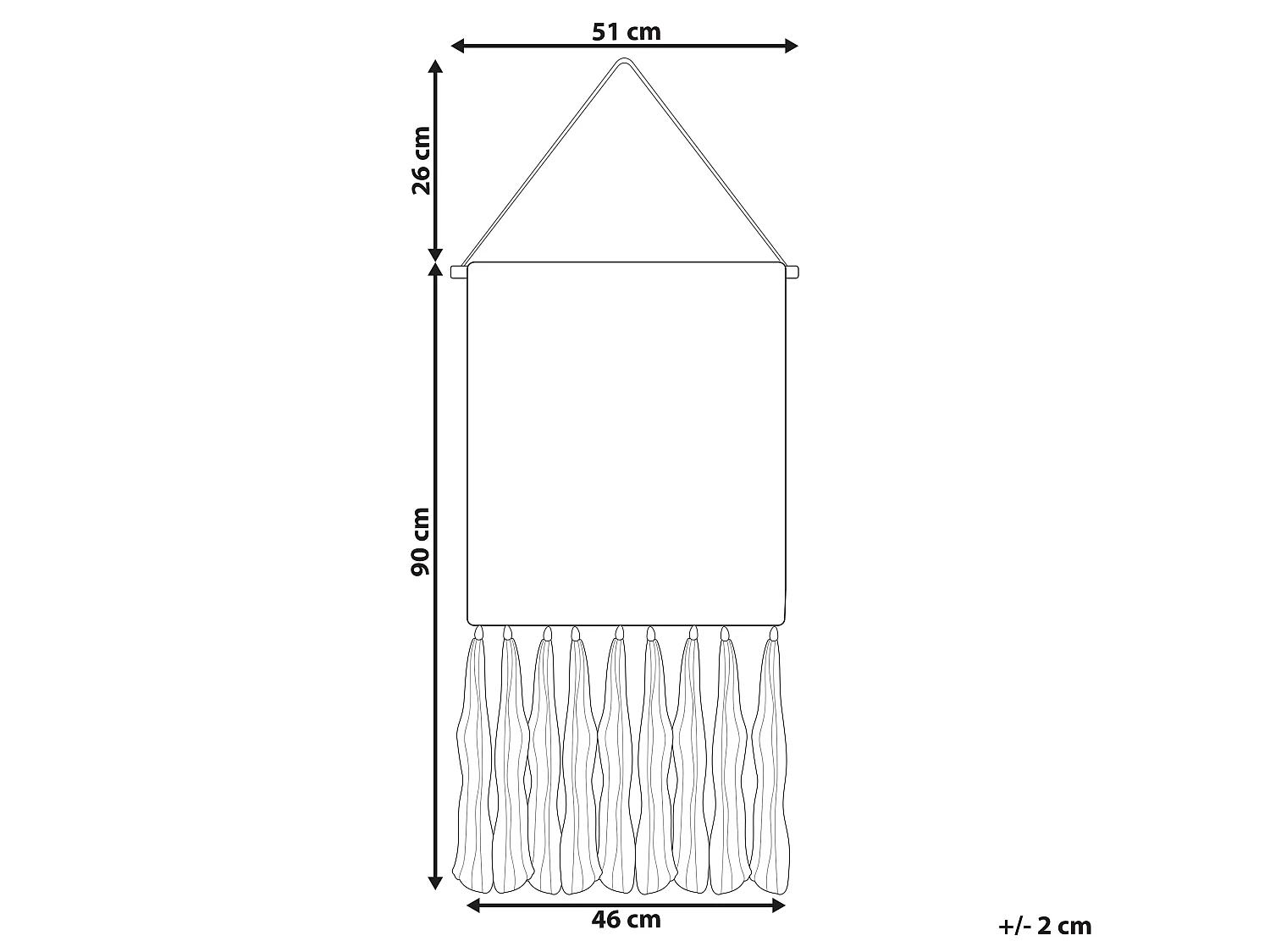Stoffen wanddecoratie KABIRWALA Katoen 116 cm Beige