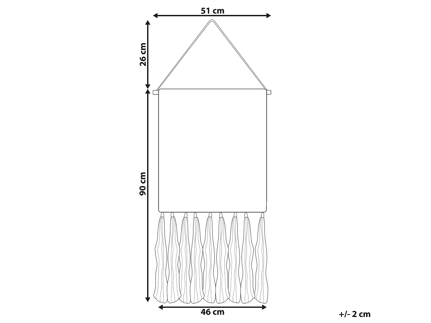 Decoración de pared de tela KABIRWALA Algodón 116 cm Beige