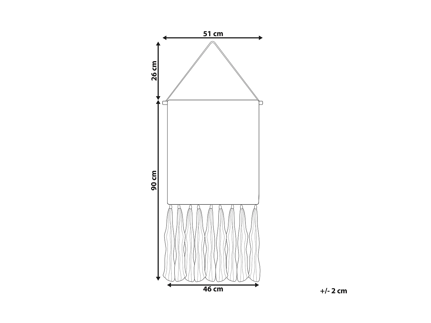 Stoffen wanddecoratie KABIRWALA Katoen 116 cm Beige