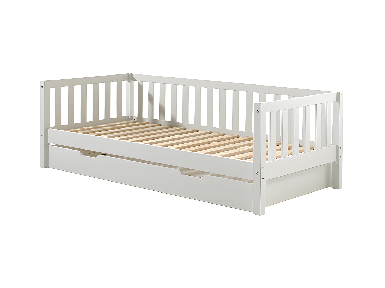 Pack - Lit Capitaine Enfant & Tiroir "Fritz" 90x200cm Blanc