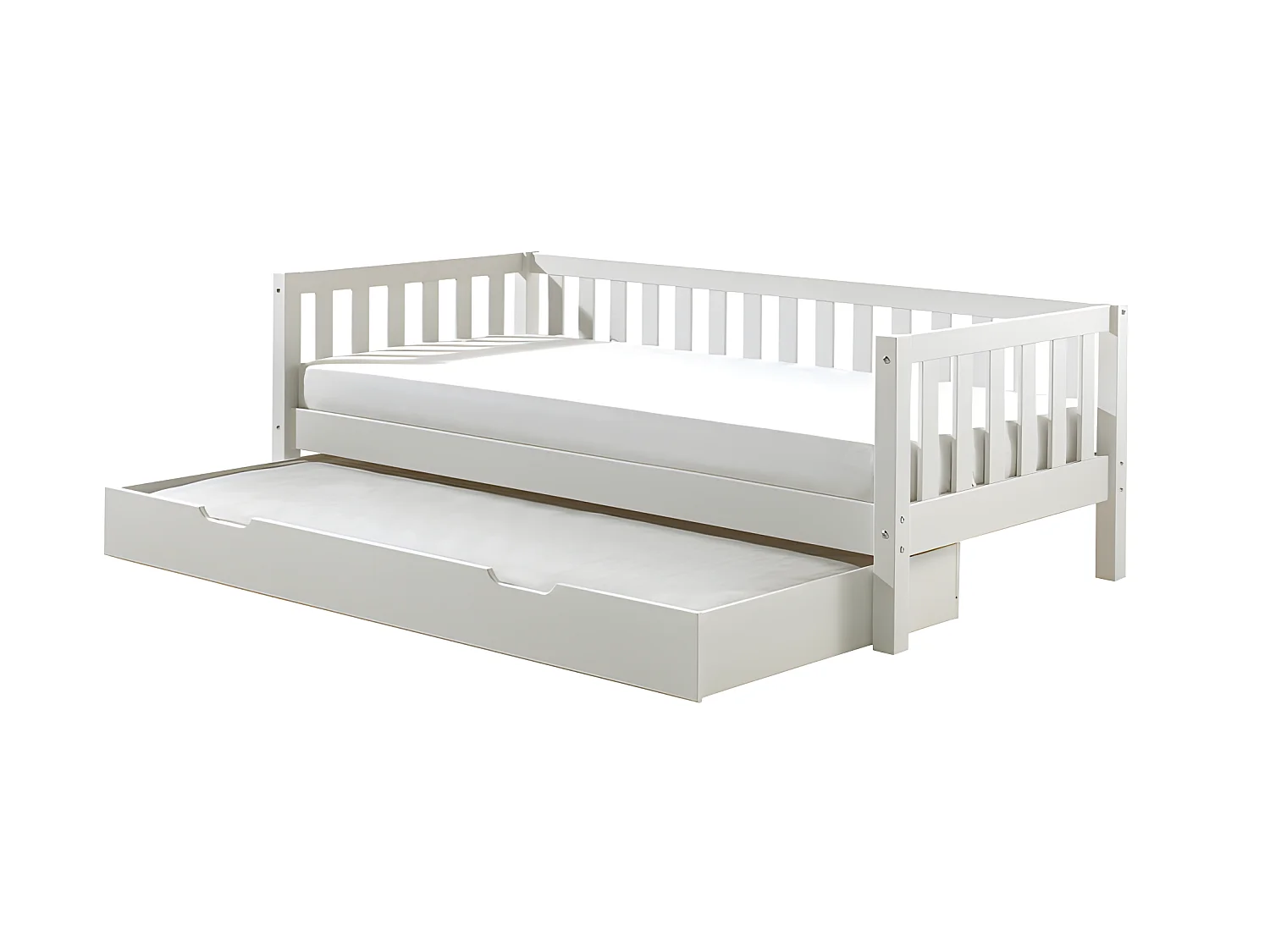 Pack - Lit Capitaine Enfant & Tiroir "Fritz" 90x200cm Blanc
