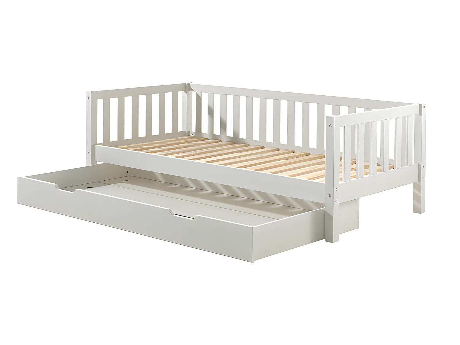 Pack - Lit Capitaine Enfant & Tiroir "Fritz" 90x200cm Blanc