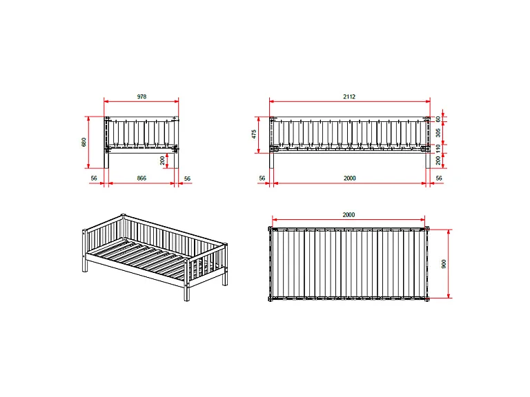 Pack - Lit Capitaine Enfant & Tiroir "Fritz" 90x200cm Blanc