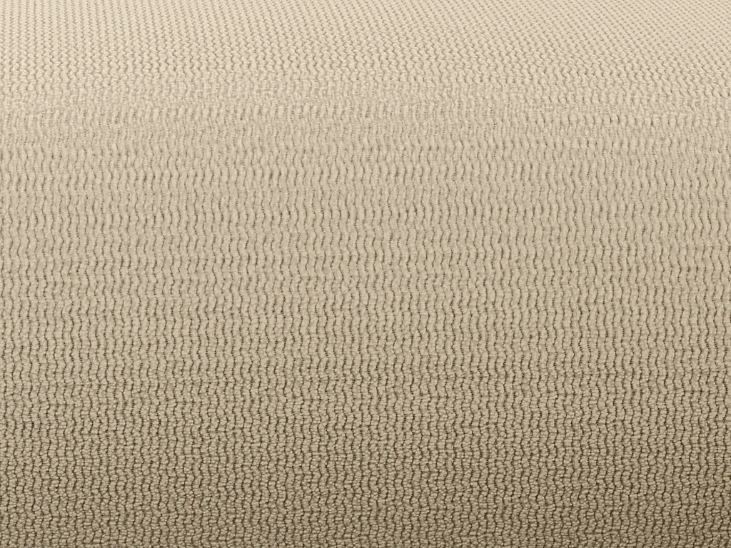 Canapé d'angle droit en tissu côtelé fines côtes beige POGNI de Maison Céphy