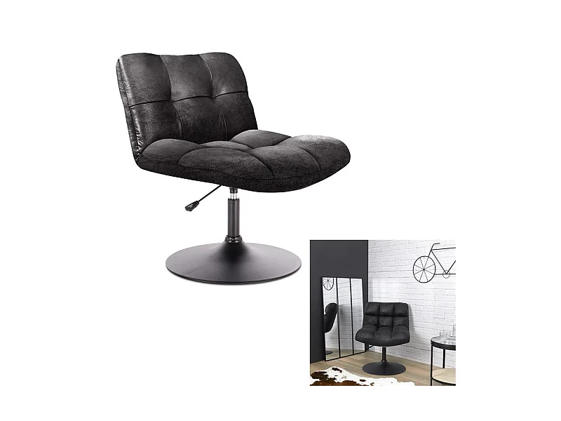 Fauteuil Noir Vintage Indus M1 Noir