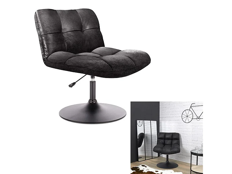 Fauteuil Noir Vintage Indus M1 Noir