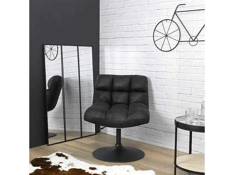 Fauteuil Noir Vintage Indus M1 Noir