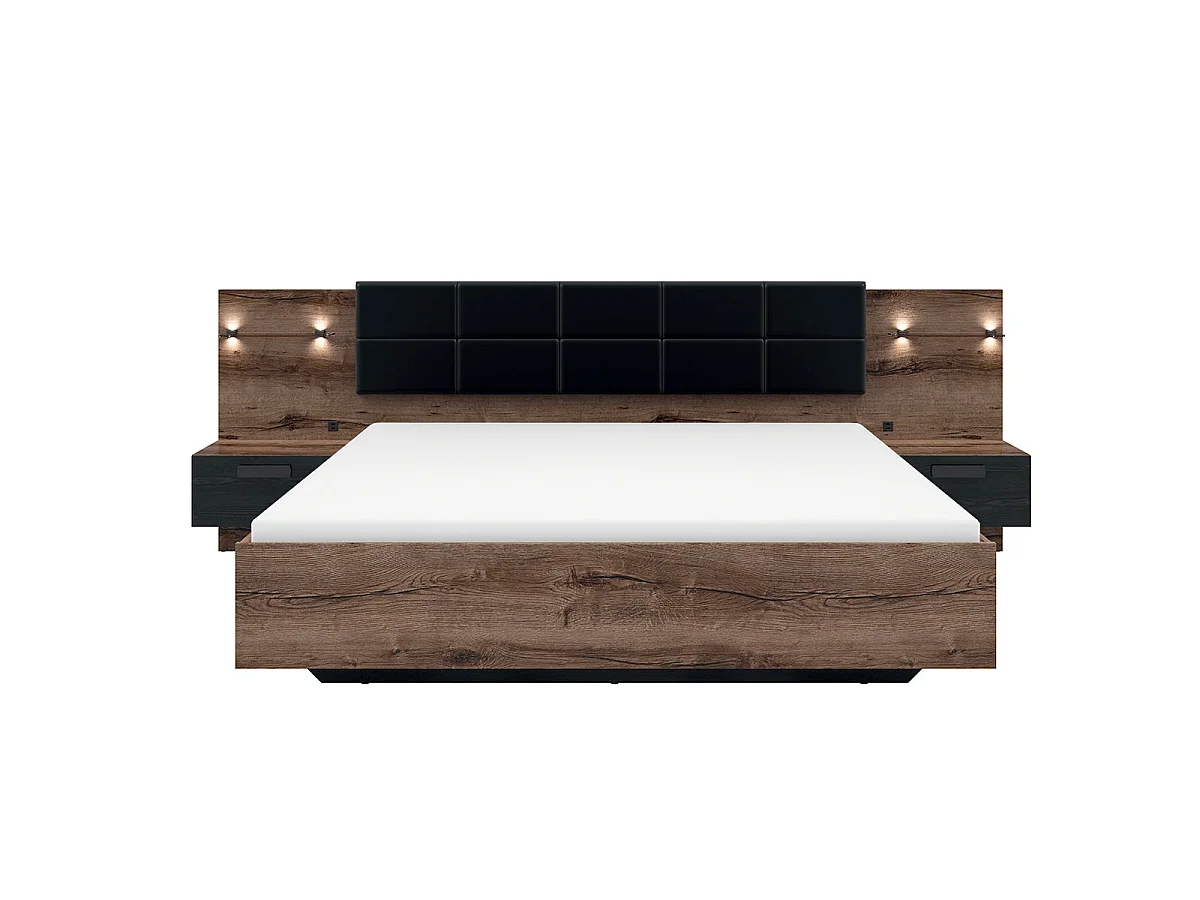 Romane Bois bedstee 180x200 LED bedbodem en USB-aansluiting inbegrepen