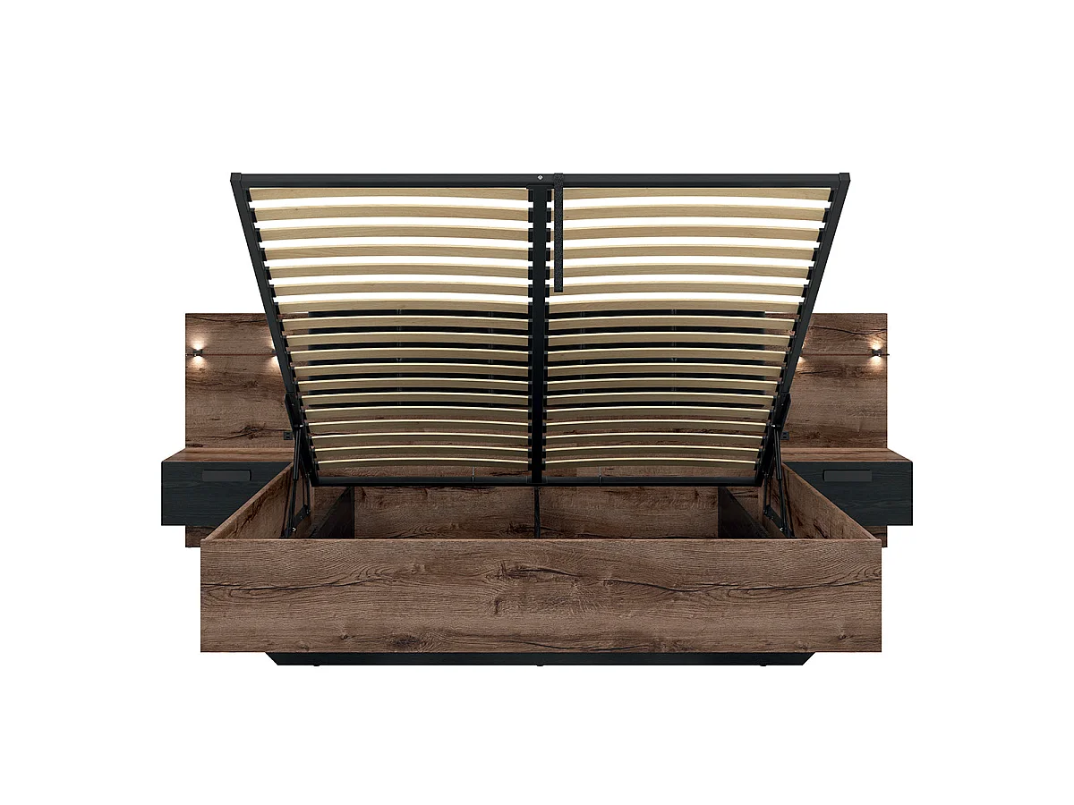 Romane Bois bedstee 180x200 LED bedbodem en USB-aansluiting inbegrepen