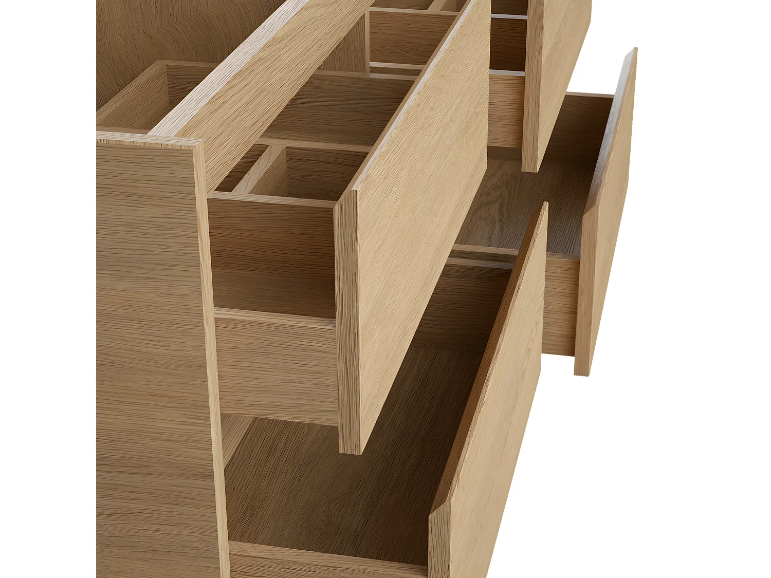 Meuble sous vasque suspendu avec planche - Placage chêne - 120 cm - MILIPAM