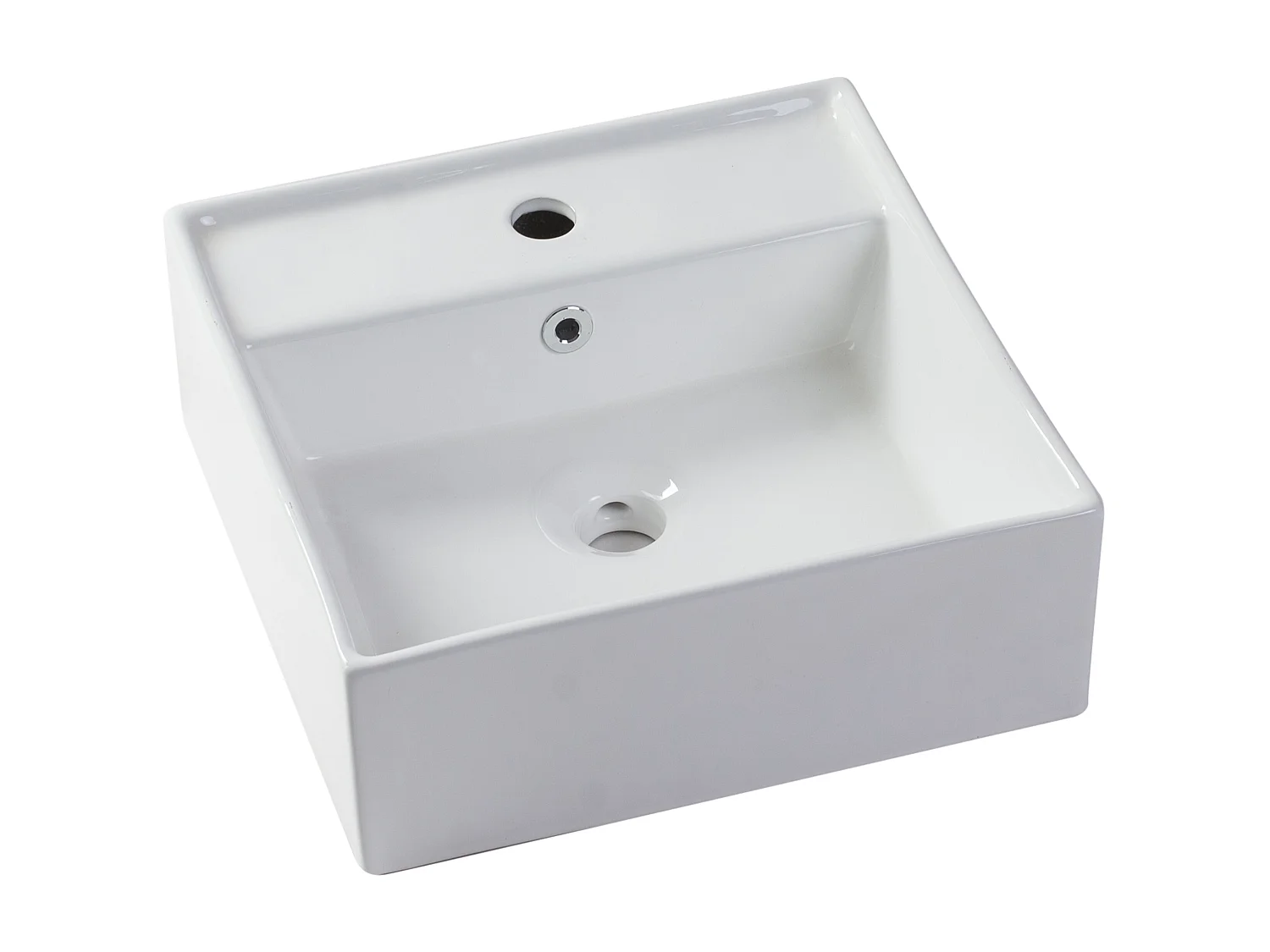 Meuble de salle de bain suspendu avec vasque à poser et miroir - Placage chêne - 60 cm - MILIPAM