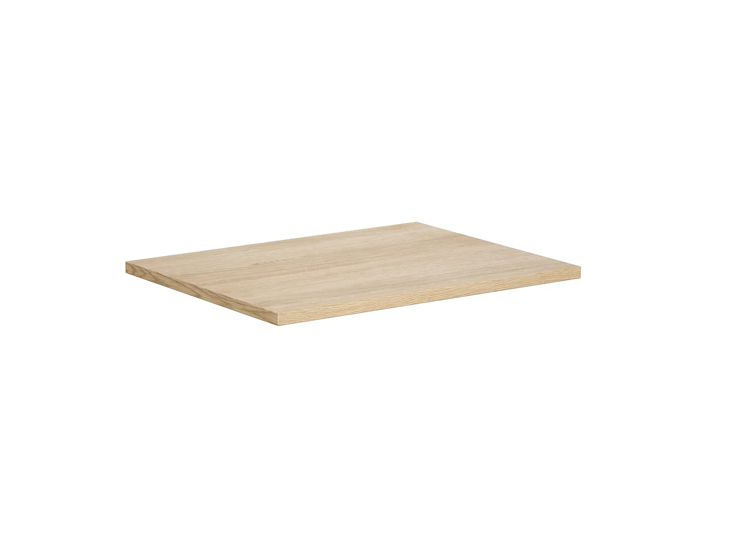 Meuble de salle de bain suspendu avec vasque à poser et miroir - Placage chêne - 60 cm - MILIPAM