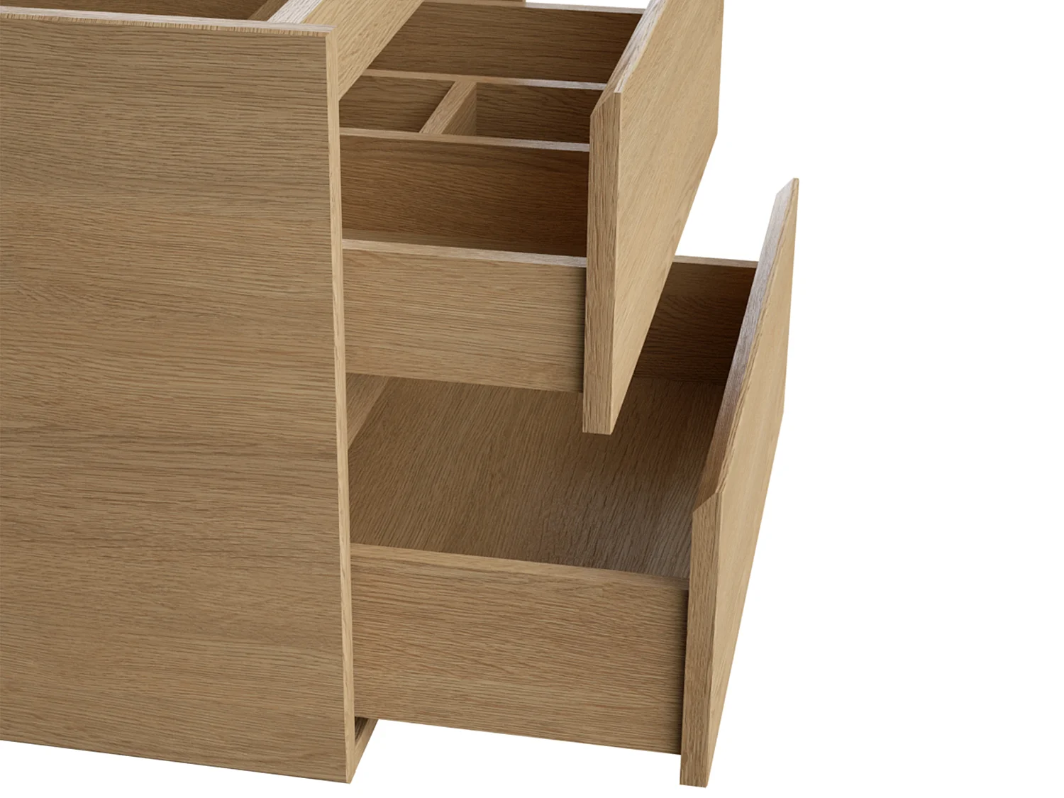 Meuble de salle de bain suspendu avec vasque à poser et miroir - Placage chêne - 60 cm - MILIPAM