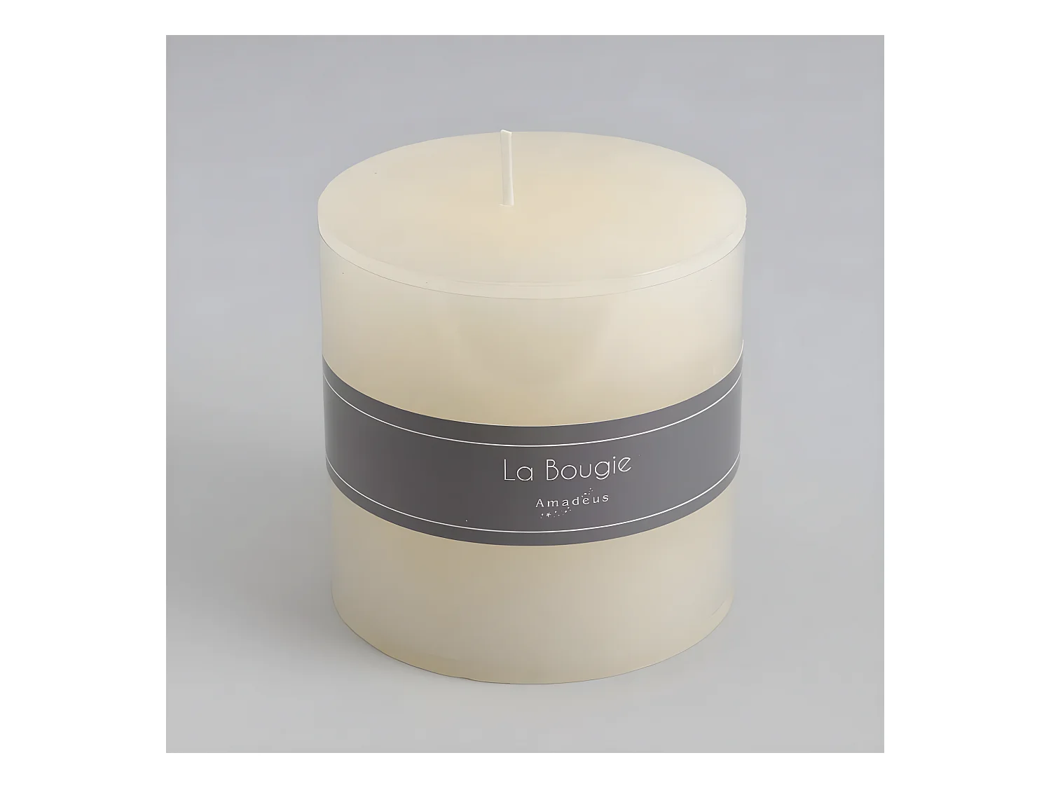 Bougie gros cylindre 10 X 10 cm crème (lot de 6)
