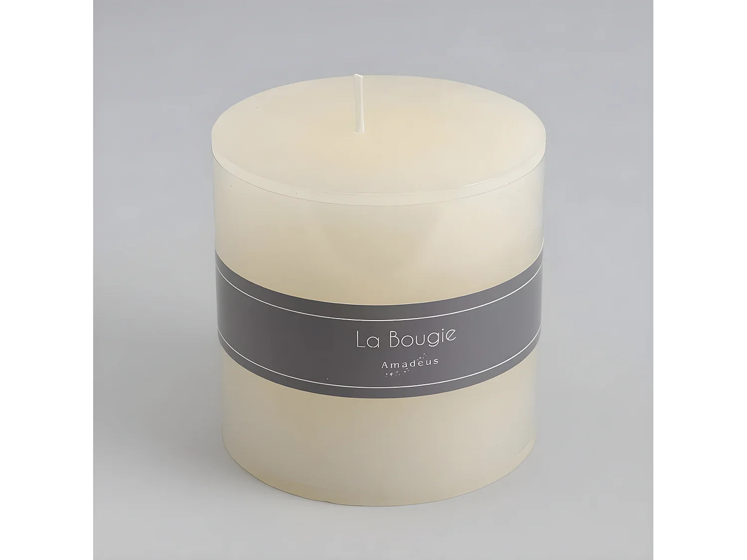 Bougie gros cylindre 10 X 10 cm crème (lot de 6)