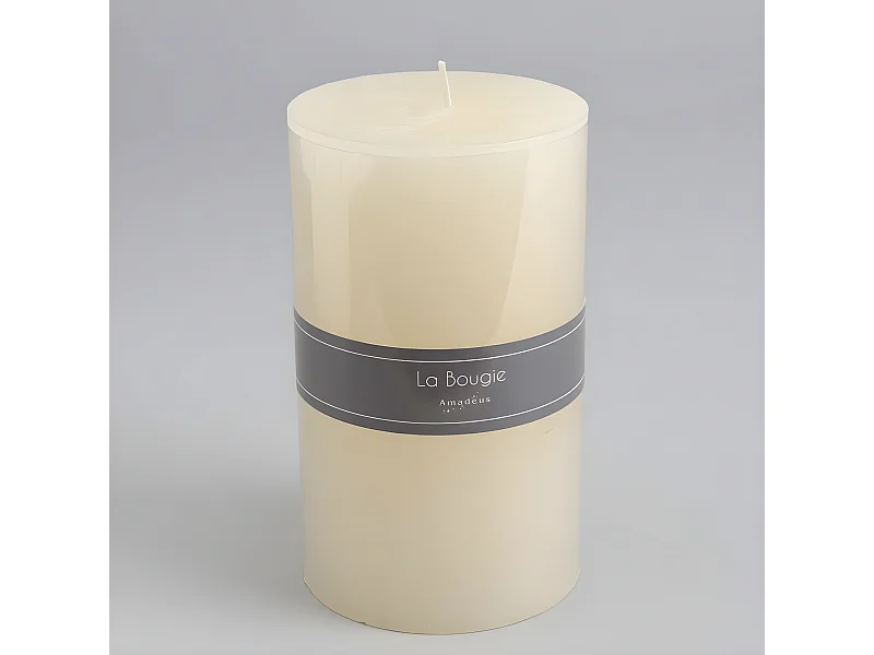 Bougie maxi cylindre crème (lot de 6)