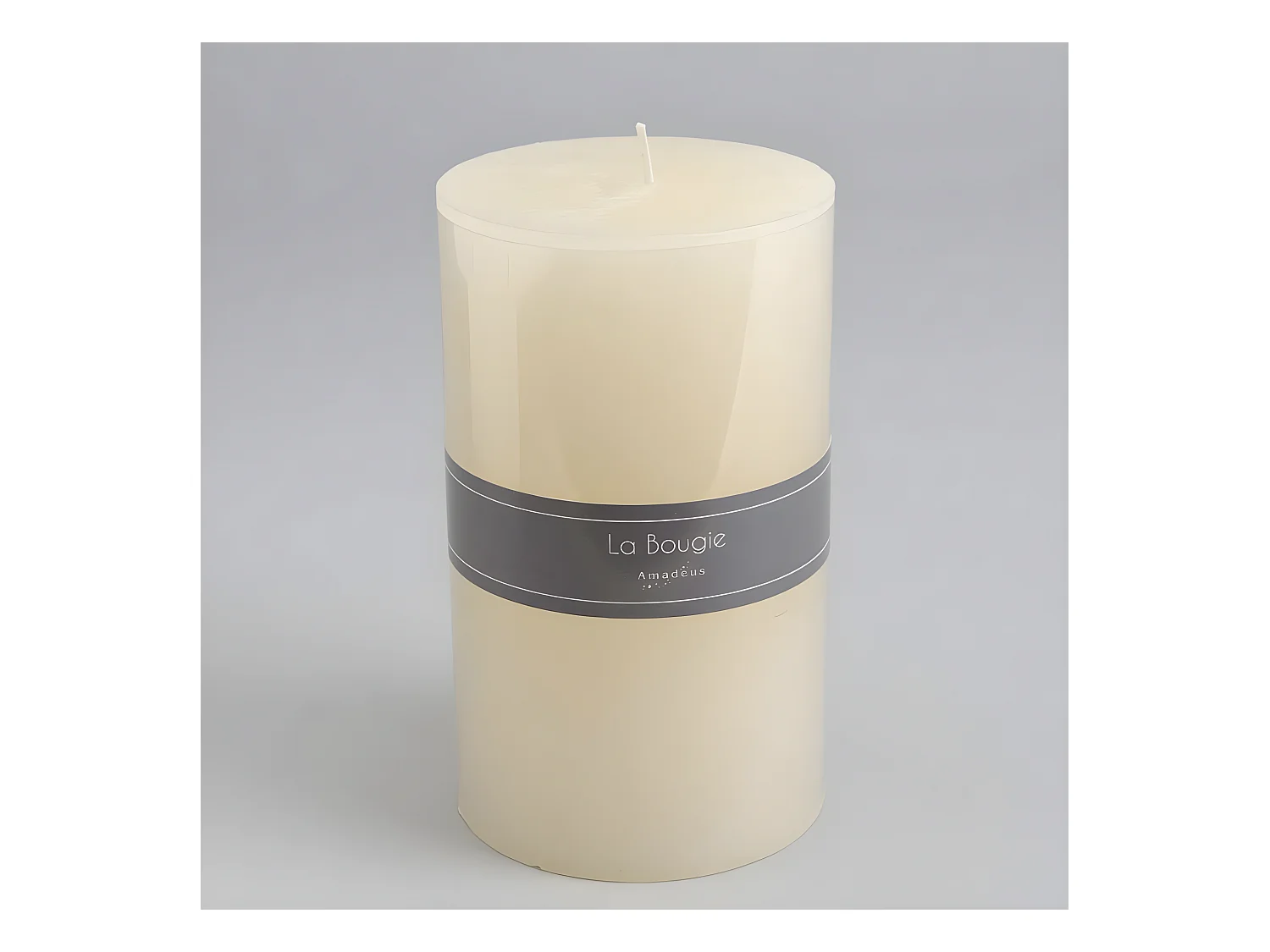 Bougie maxi cylindre crème (lot de 6)