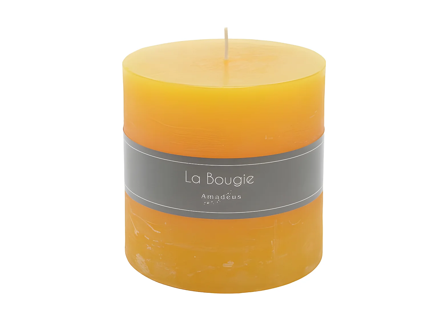 Bougie grand cylindre Moutarde 10 X 10 cm    - (lot de 6)