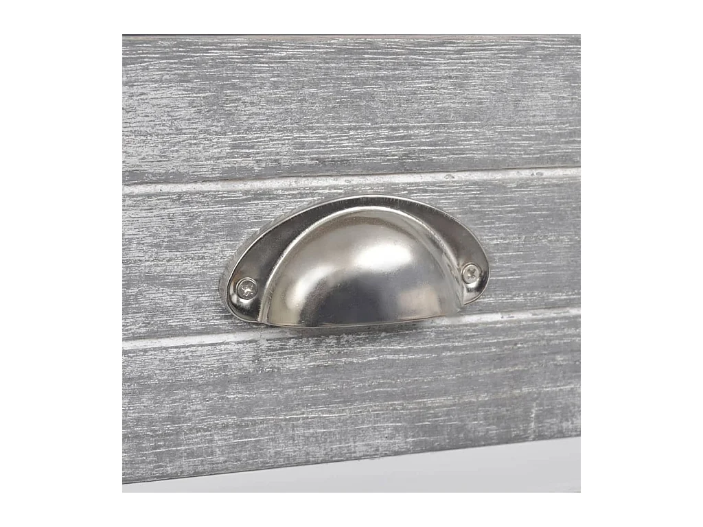 Mesita de noche cómoda armario muebles de dormitorio 38 x 28 x 45 cm MDF gris y blanco 1402041