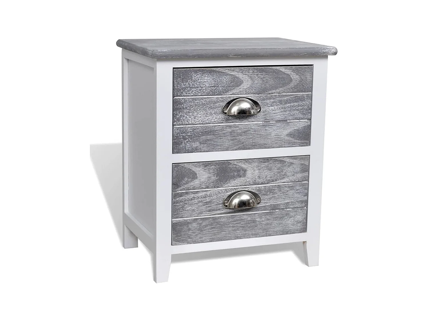 Table de nuit chevet effet bois blanche 38 x 28 x 45 cm 1402041