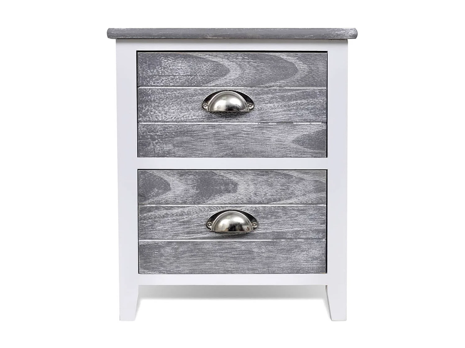 Table de nuit chevet effet bois blanche 38 x 28 x 45 cm 1402041