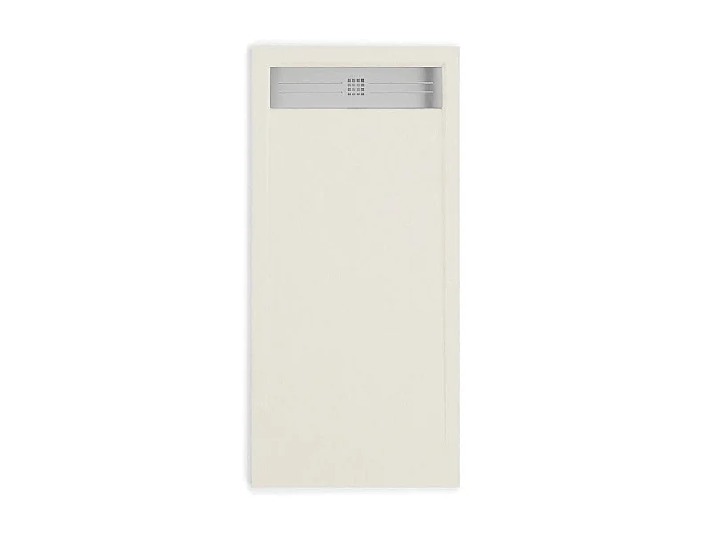 Plato de ducha resina ELITE crema  70x100cm rejilla acero inox.